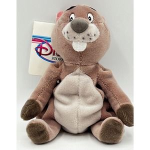 Vintage DISNEY STORE ~ GOPHER, Plush Beanie Toy from Winnie The Pooh Story